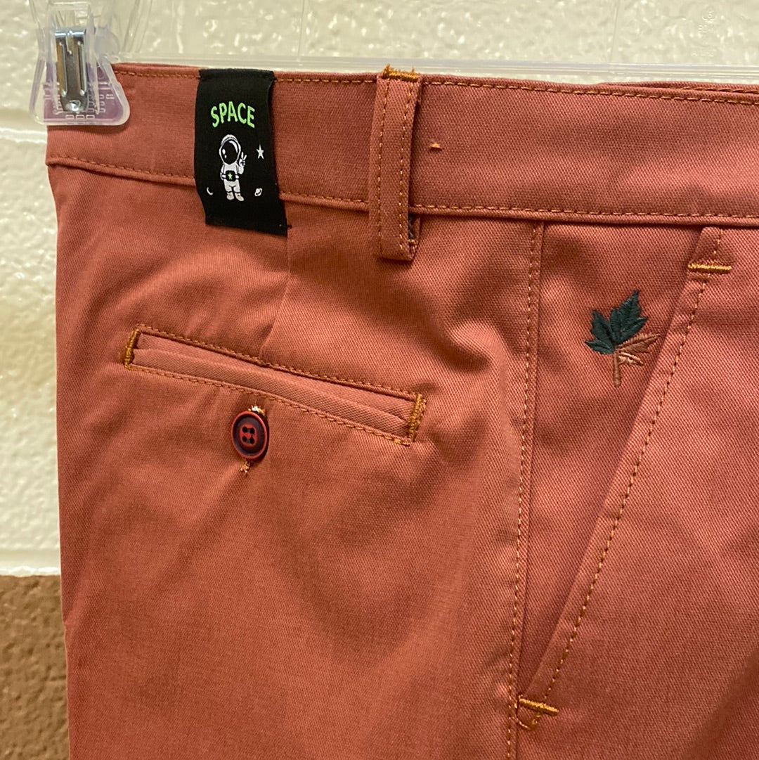 Orange spaceman adjustable jeans