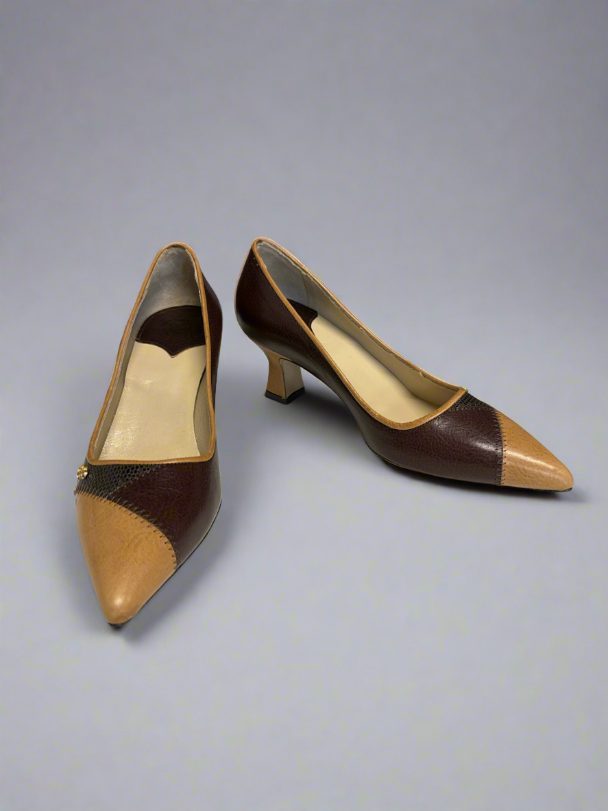 Brown Stitch cerruti purse & heels (37) cerruti