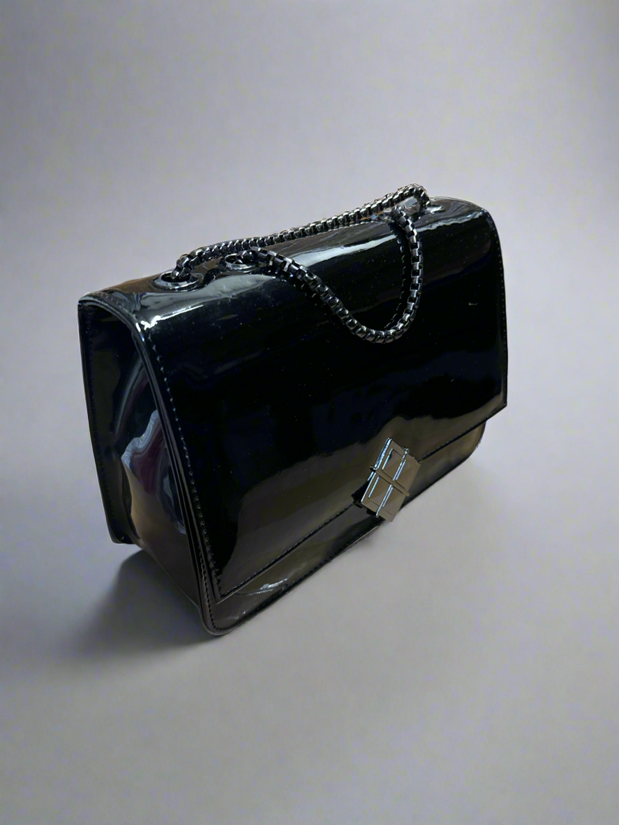 Black Out clutch purse & slip on heels (39)