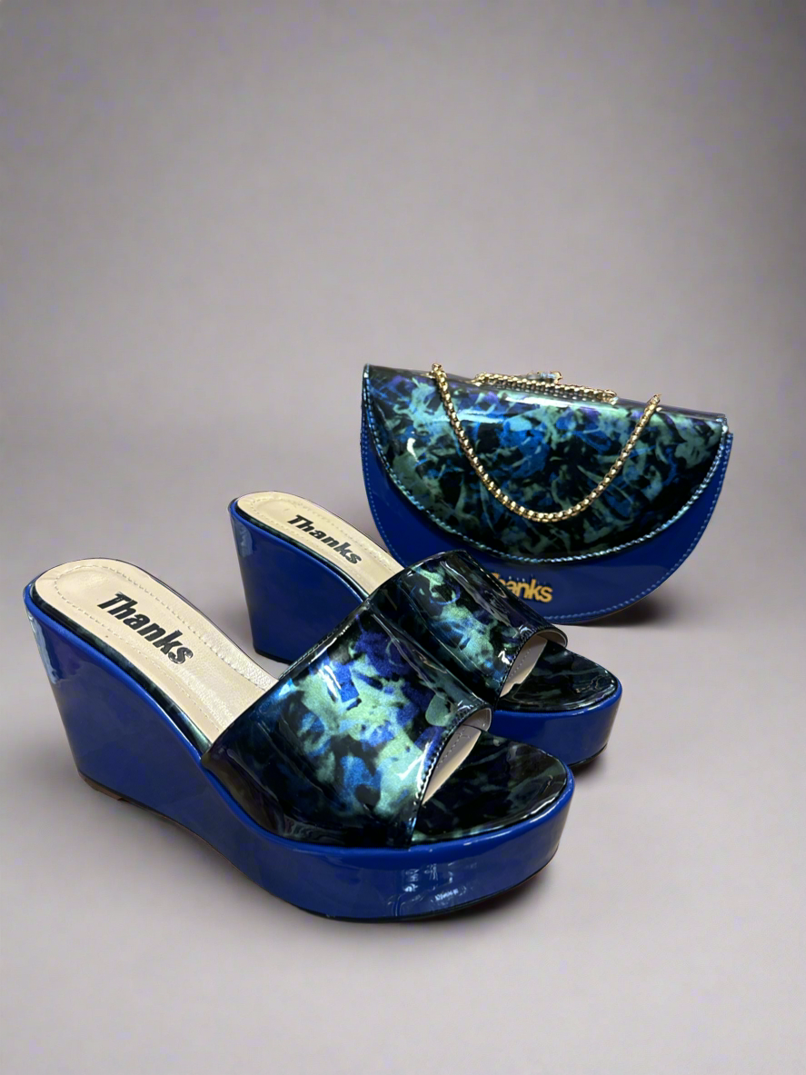 Galaxy clutch purse & slip on heels (39)