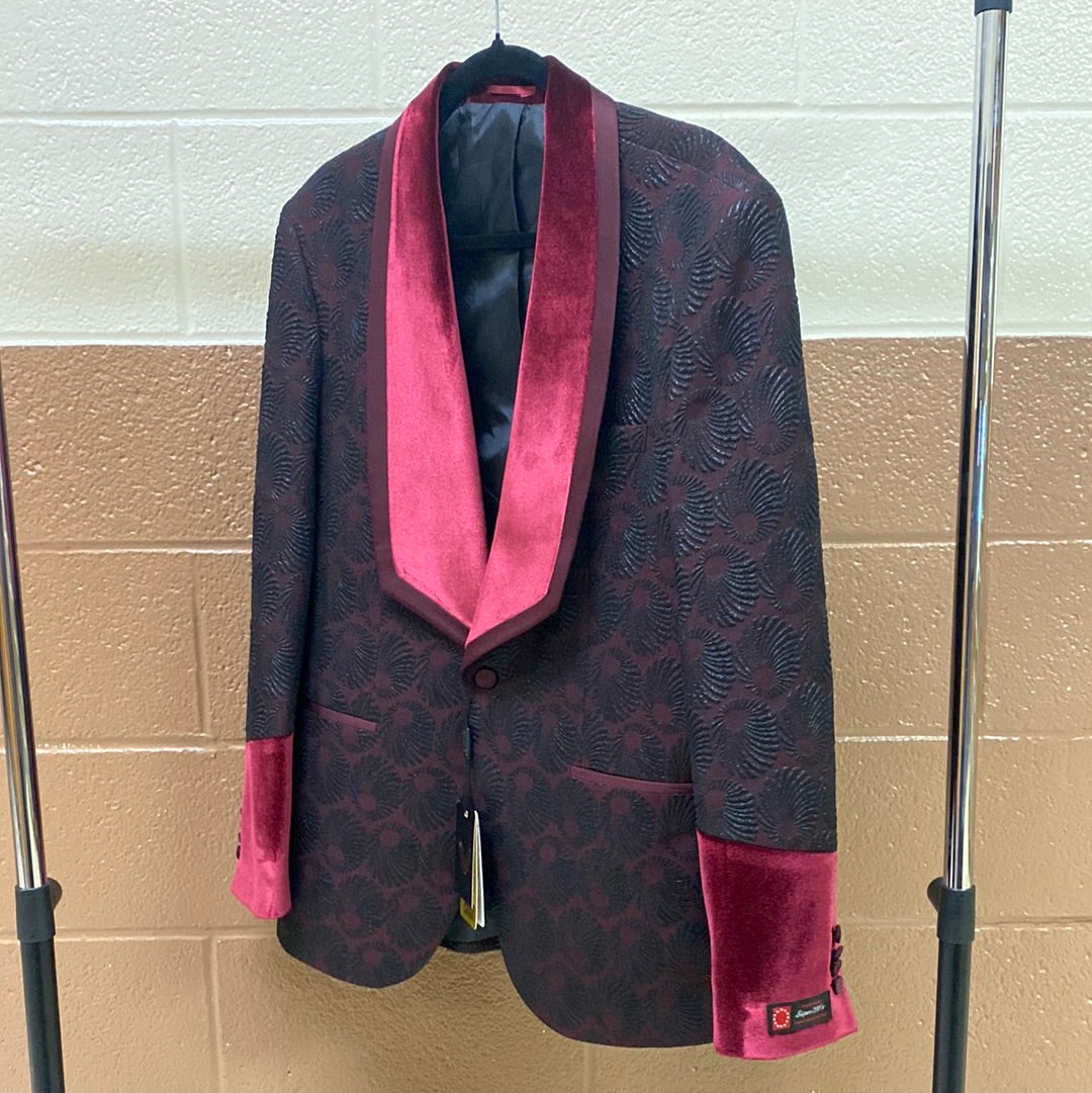 Red 3P Shawl lapel suit