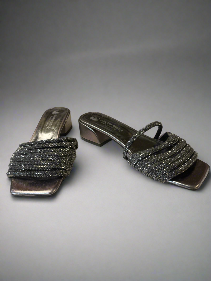 Shimmering bridge low heel