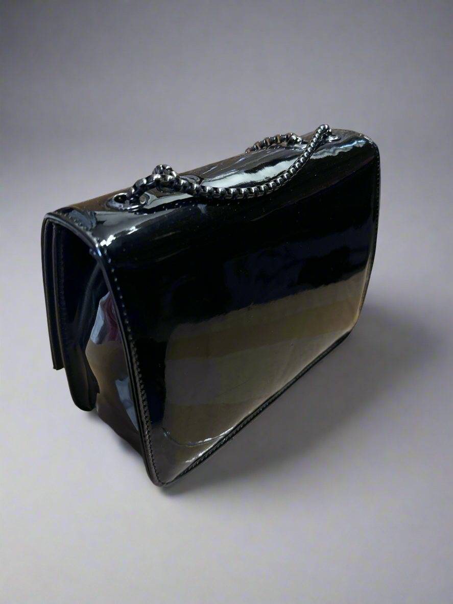 Black Out clutch purse & slip on heels (39)