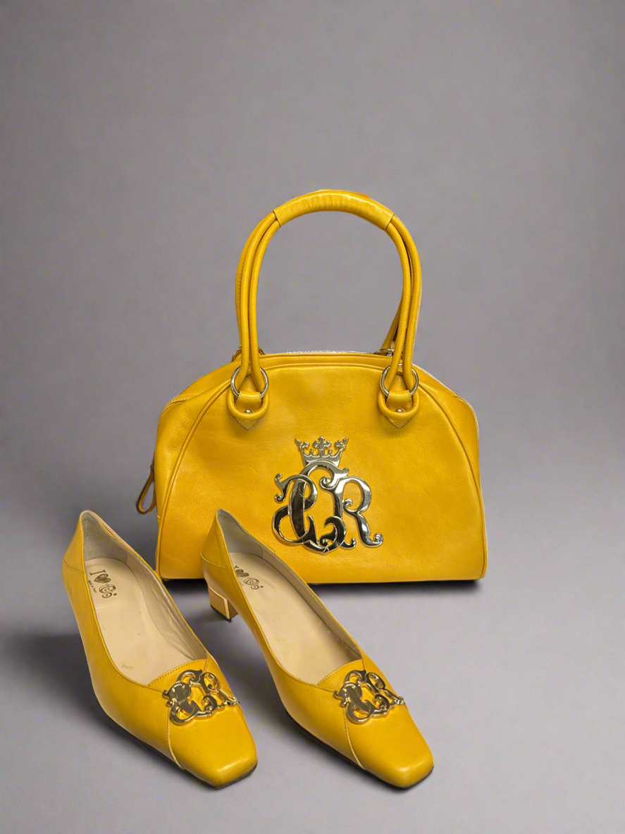 Sun Shine yellow cerruti purse & heels (43) cerruti