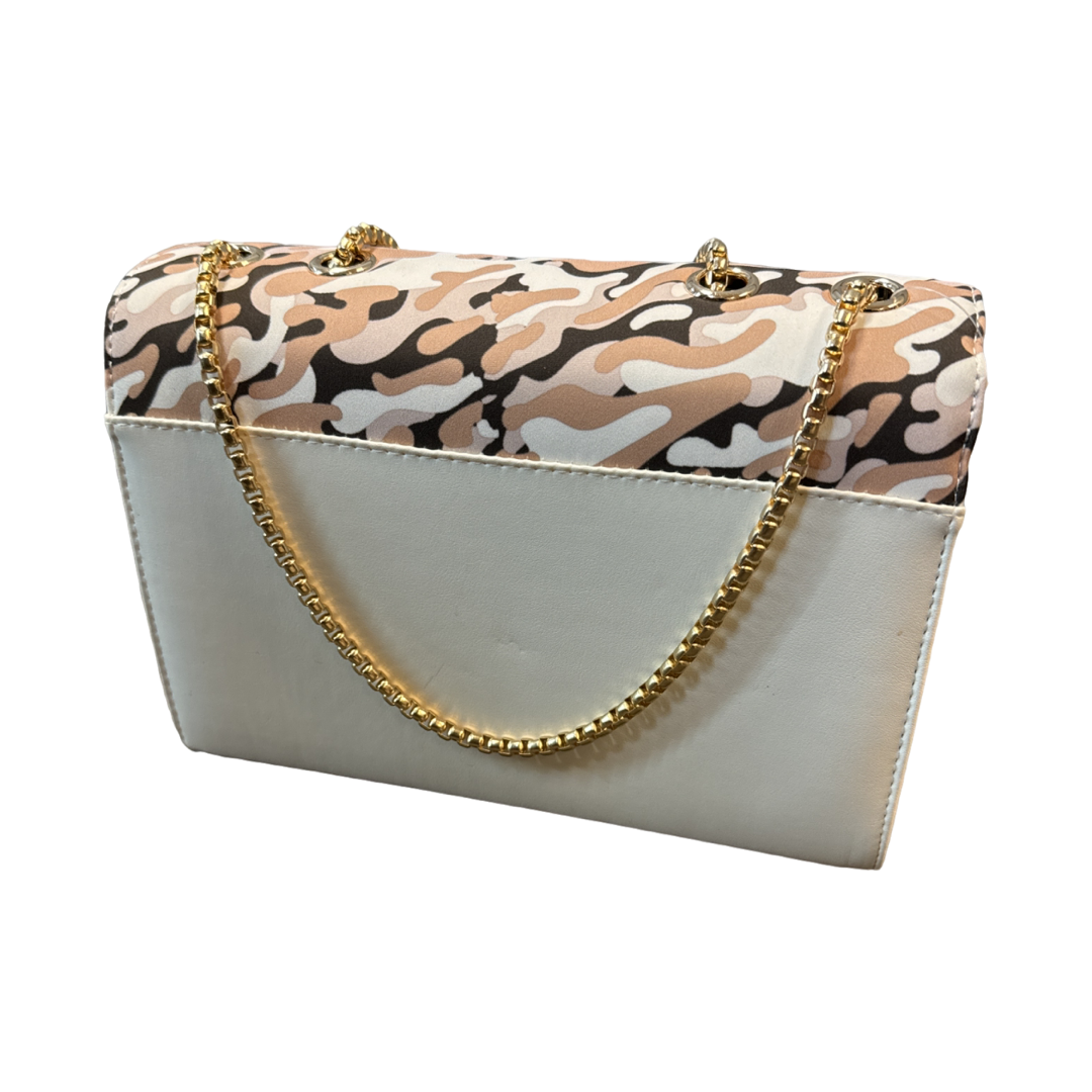 Camo print handbag