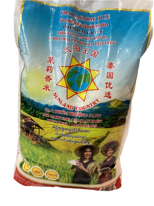 JASMINE RICE SUN LAND 25LB