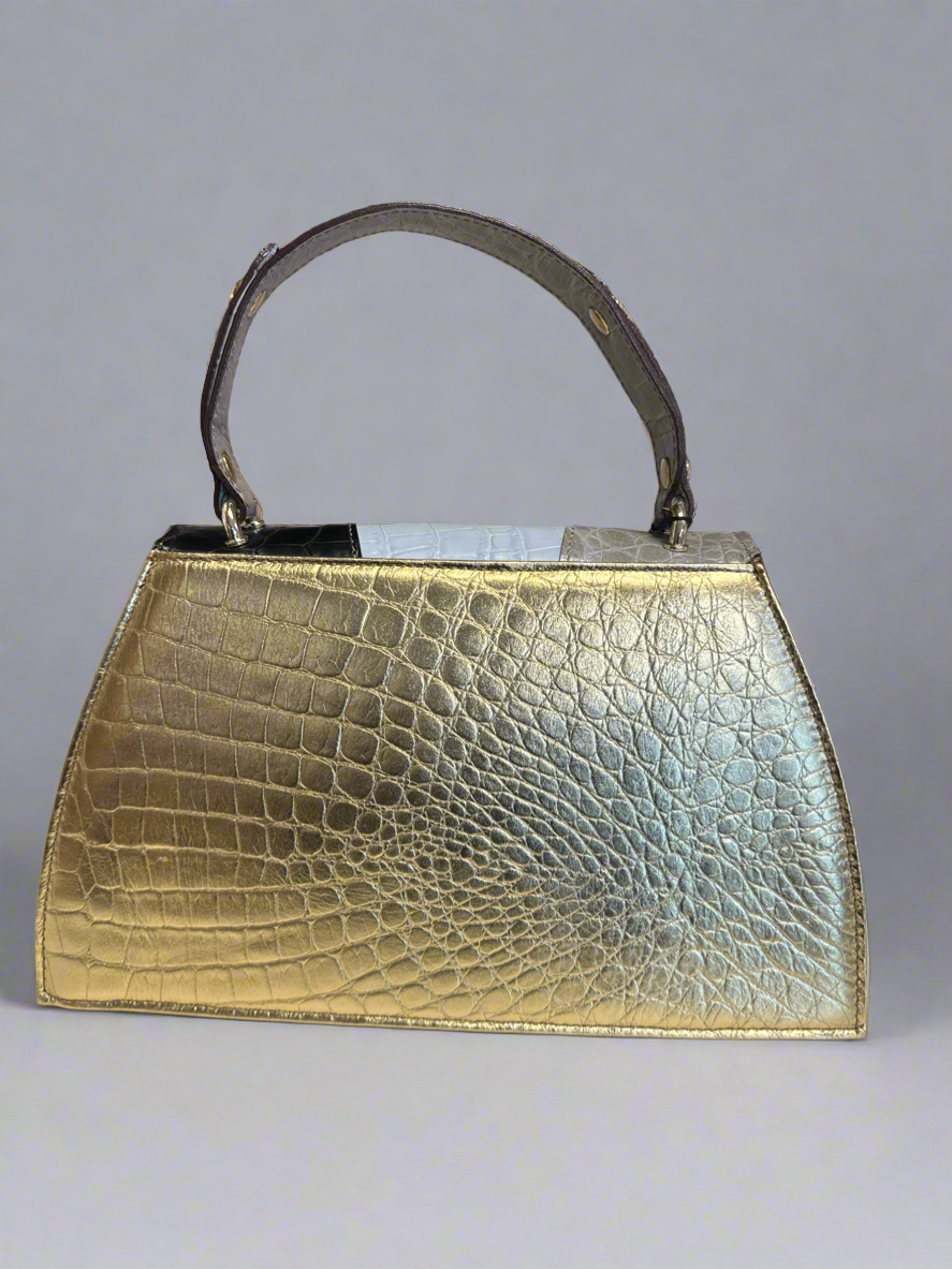 Gold Gator cerruti purse & heels (37) cerruti