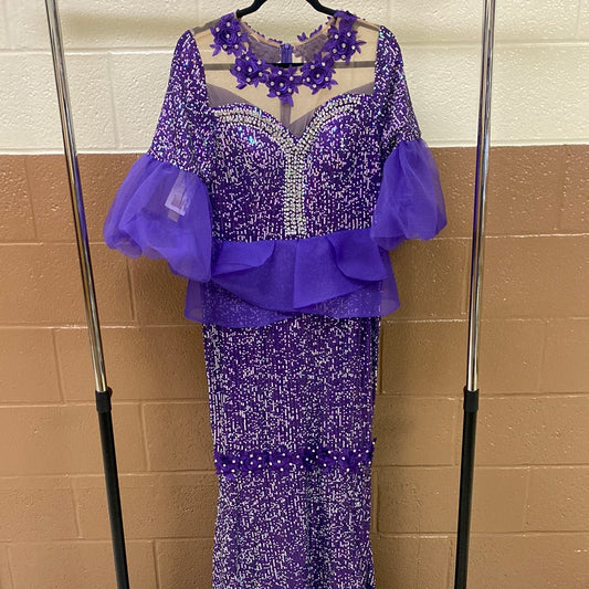 Purple 67in dress