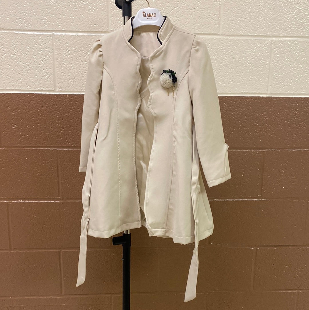 Kids dress & trenchcoat with belt