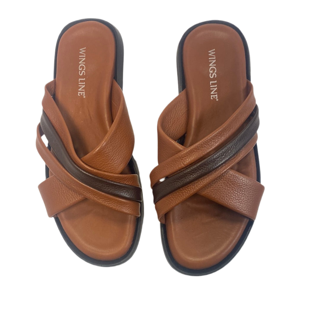 Wings line sandals brown