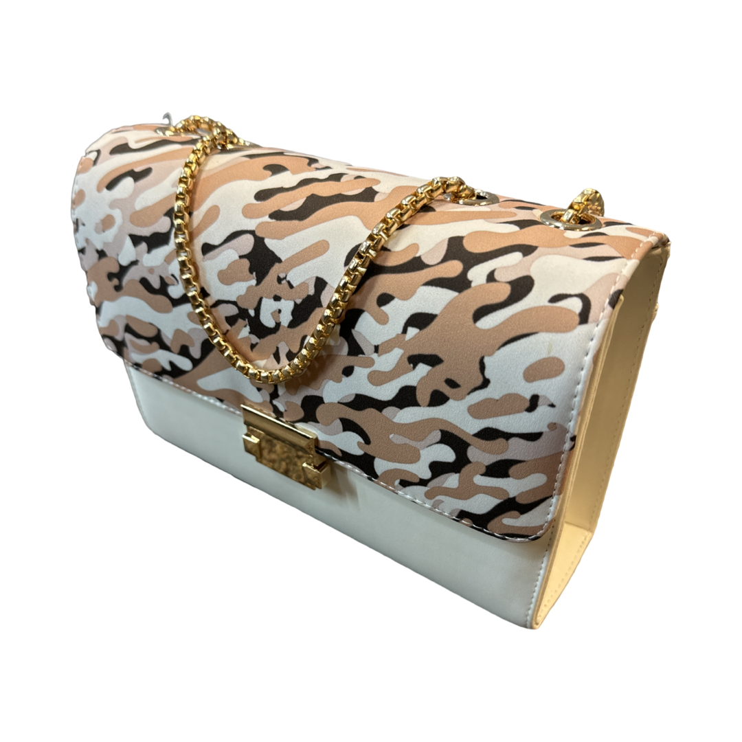 Camo print handbag