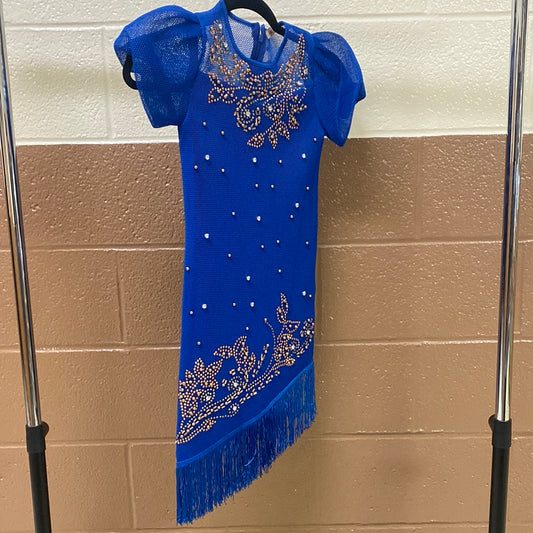 Blue and gold kids blouse