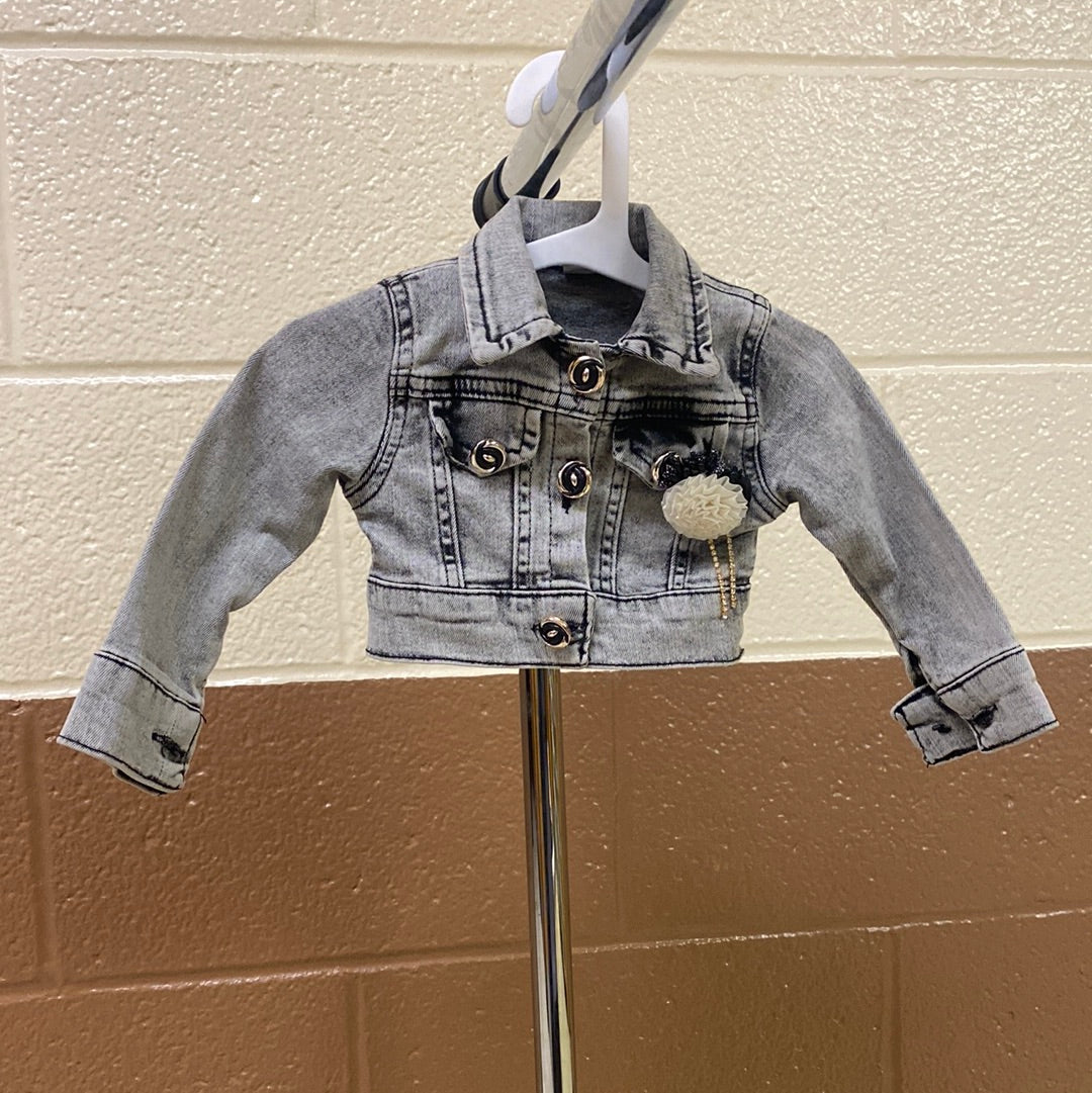 Kids dress & jean jacket with belt