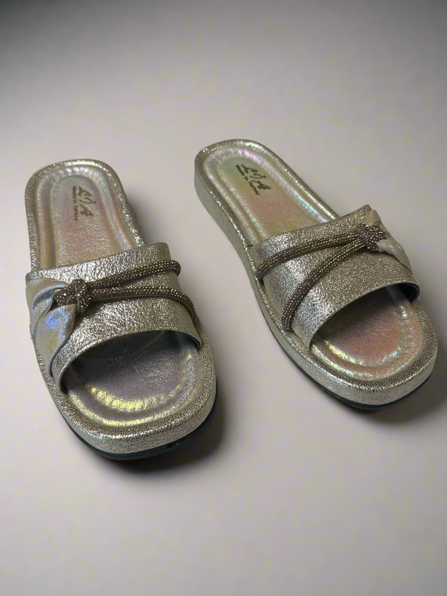 Shimmering ark sandals