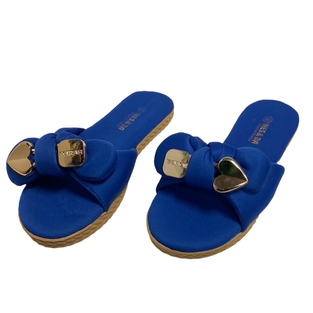 Blue gold heart sandal