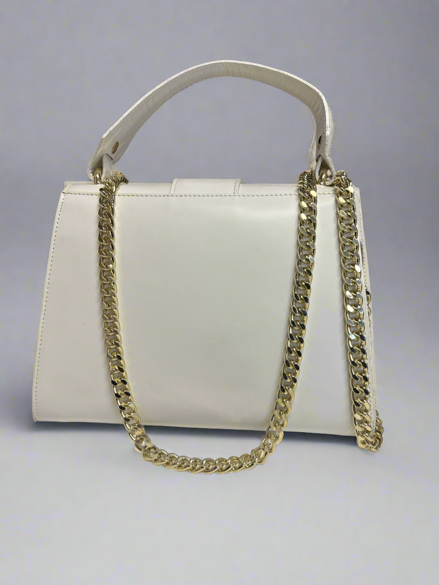 Snowfall white cerruti purse & heels (37) cerruti