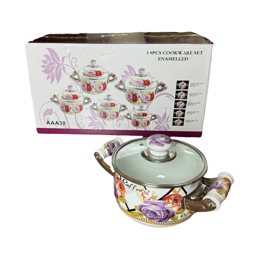 floral cookware 5pcs and set