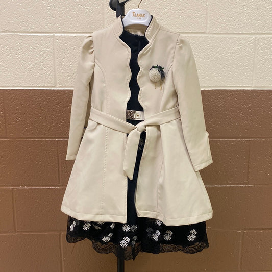 Kids dress & trenchcoat with belt