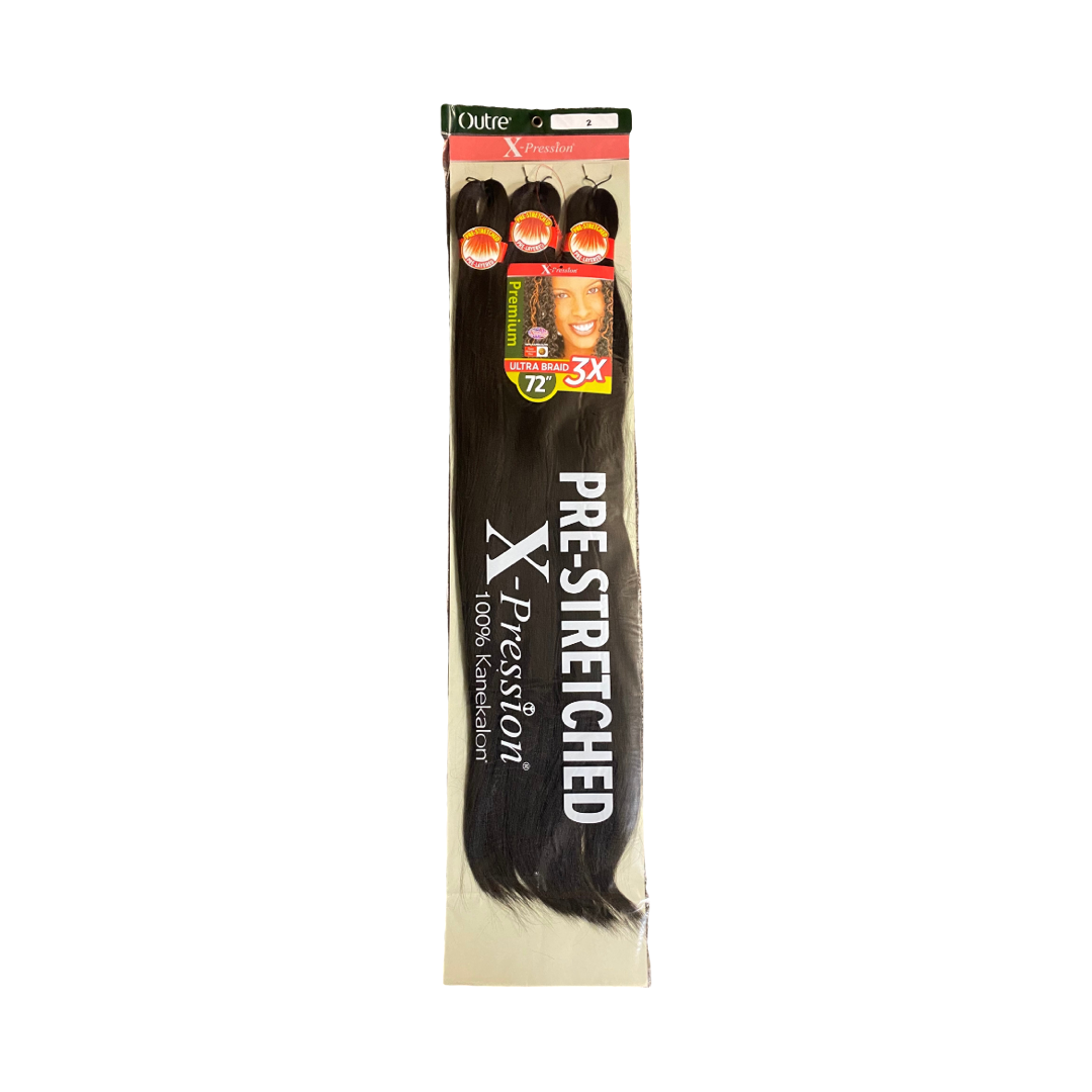 x-pression pre stretched hair 72 inch