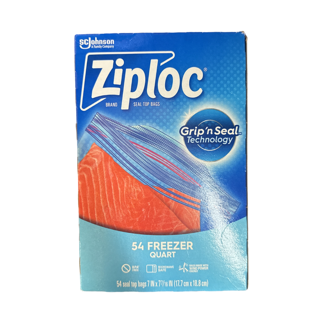 Ziploc bag 54 freezer bags (Quart)