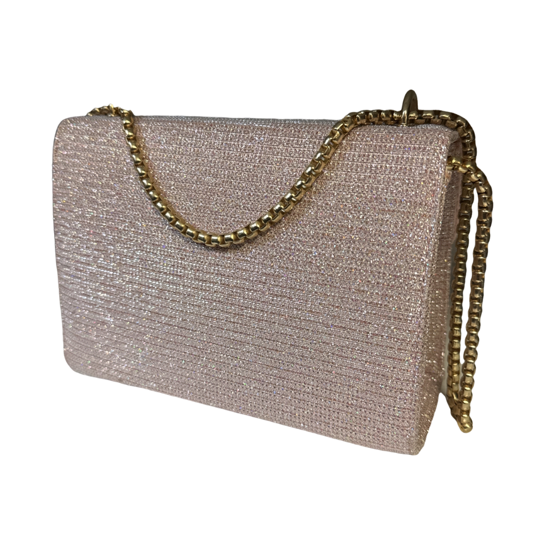 Shimmer pink mini hand bag