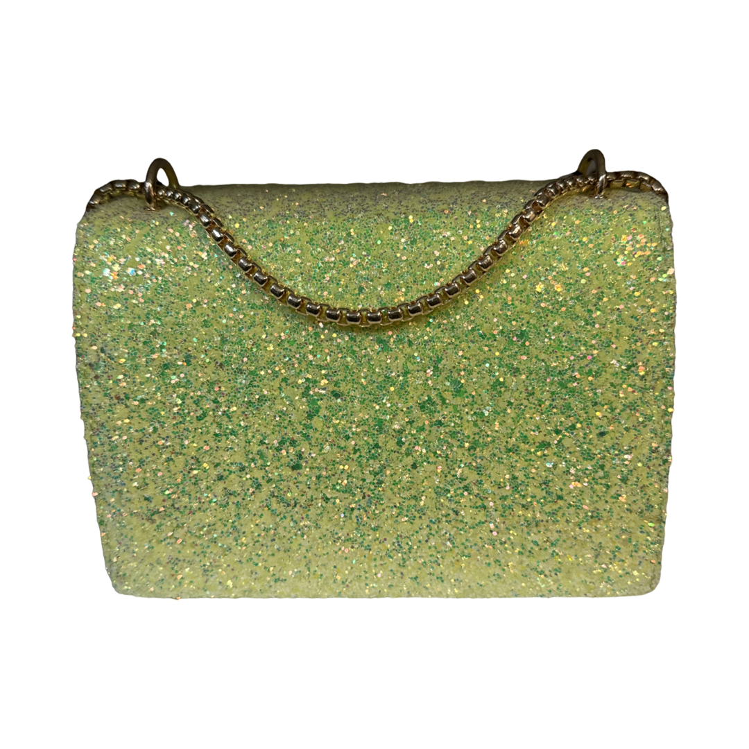 Shimmer lime mini hand bag