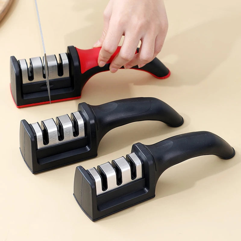 Multi-function 3 Stages Knife Sharpener With Non-slip Base