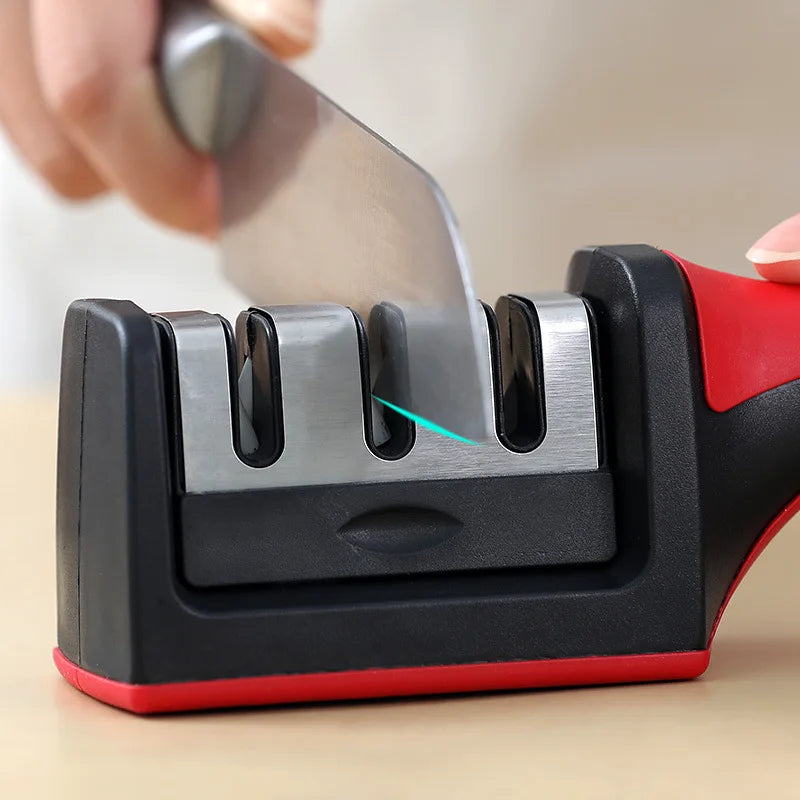 Multi-function 3 Stages Knife Sharpener With Non-slip Base