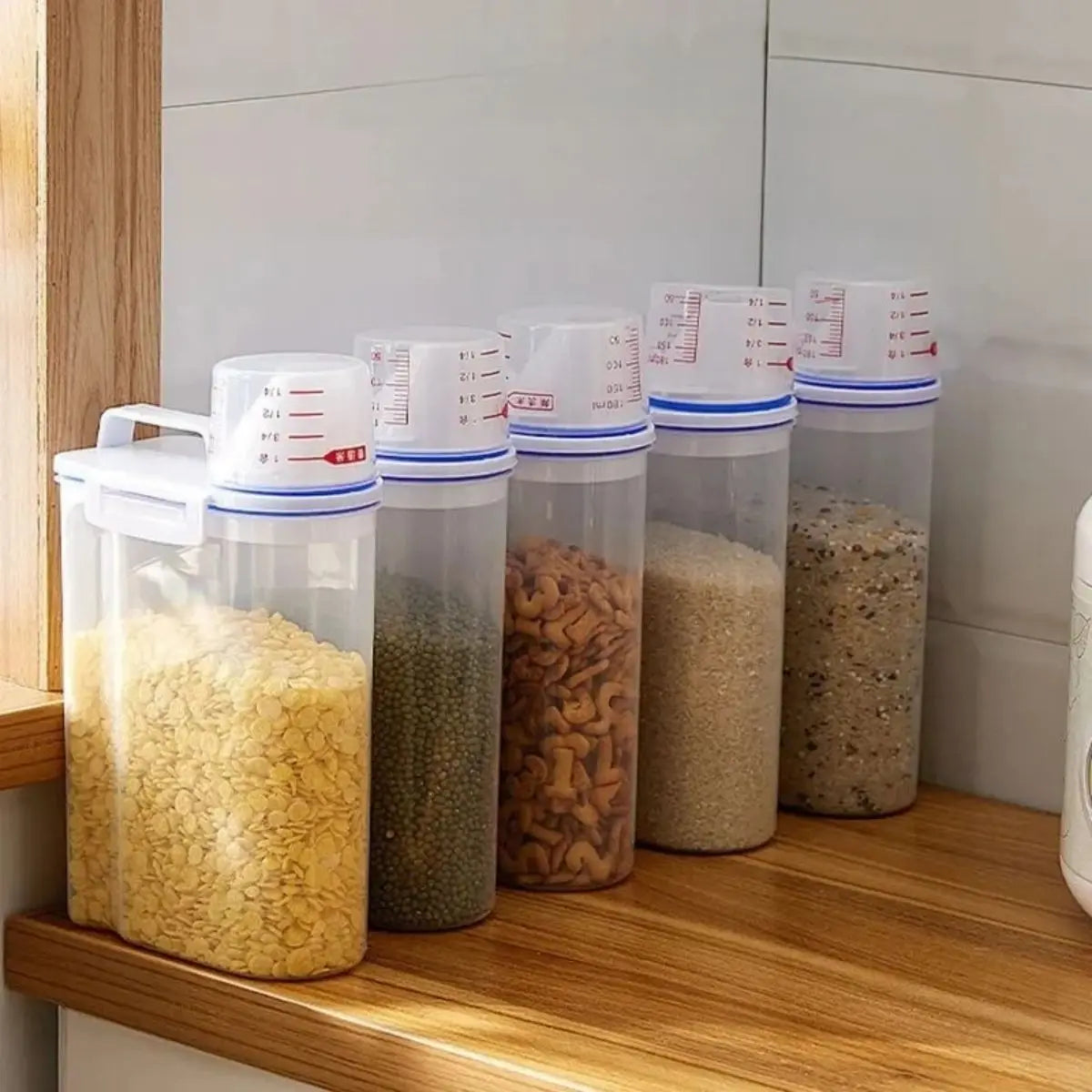 Food Storage Canister With Measuring Cup