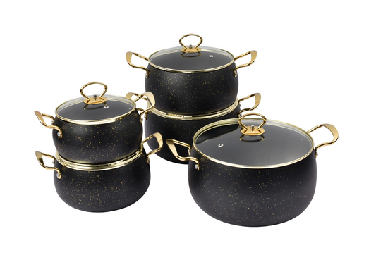 Aluminum Belly Pot 5 piece Set