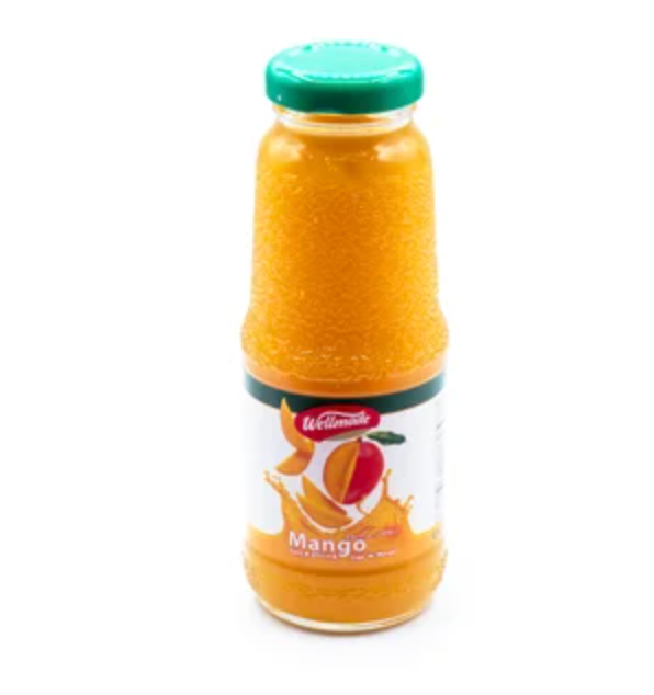 Mango mini juice drink 250ml glass bottle wellmade