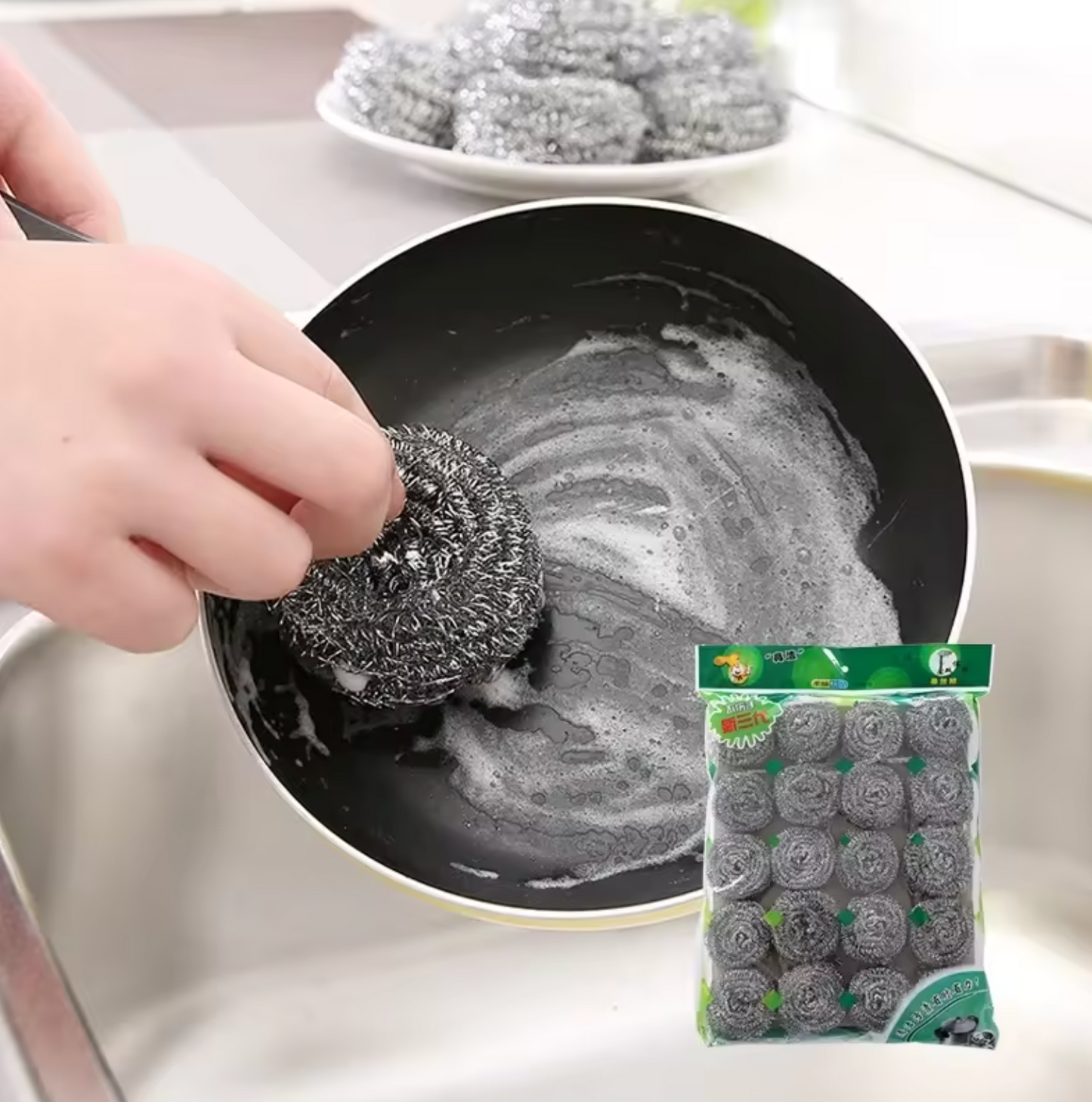 Steel wool Scrubbing Sponges 20 pack soap pads