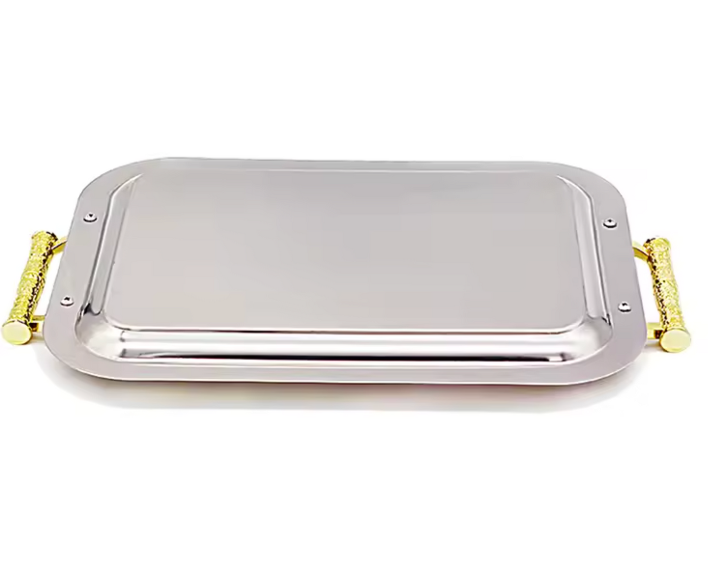 Stainless Steel Serving Tray with handles 3 Pieces Set