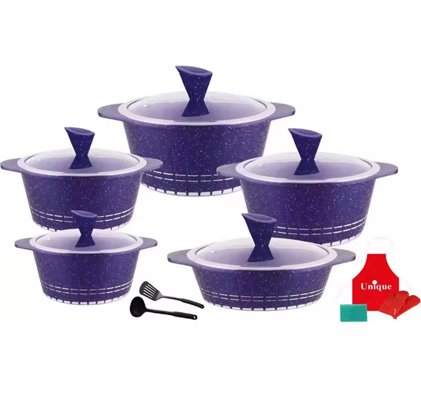 Marble Coated Cookware 5 pcs Set