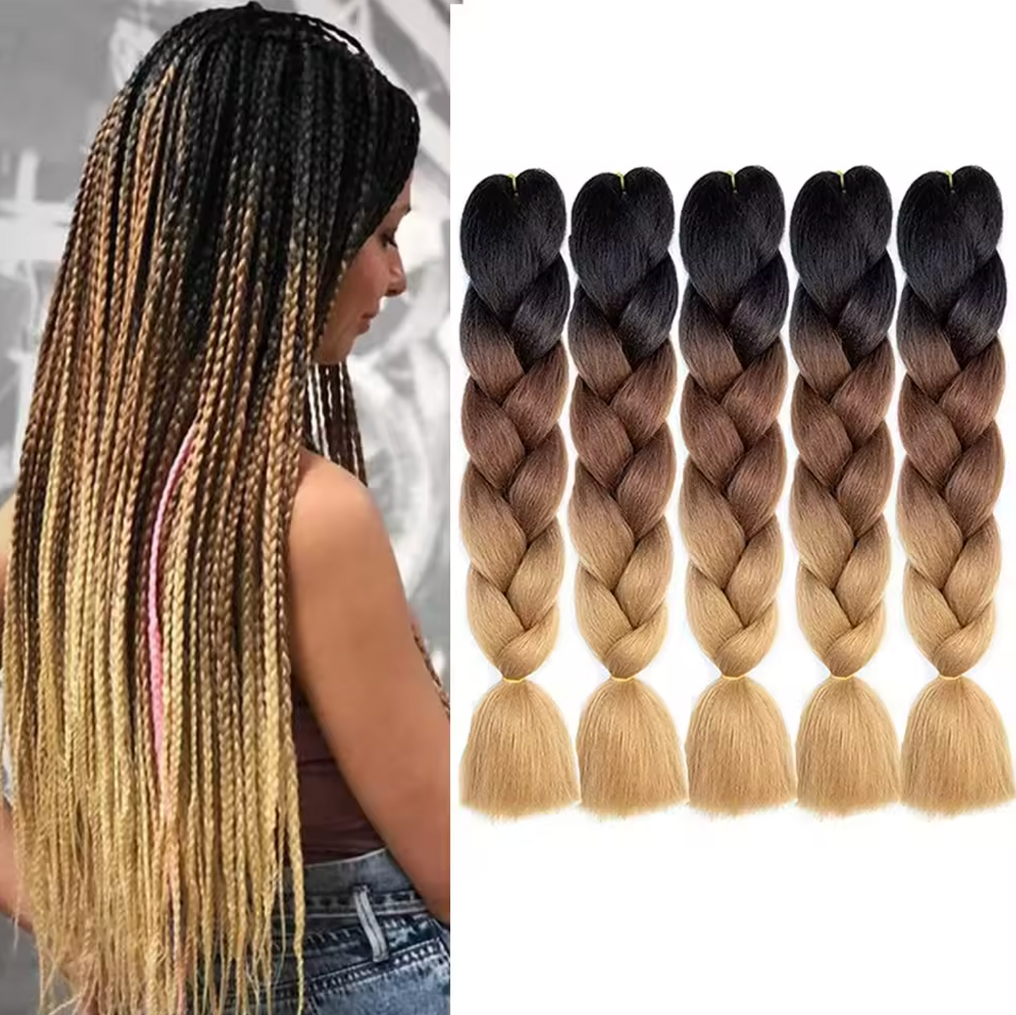 Jumbo Braids Synthetic Hair Extension 24" (Singles)