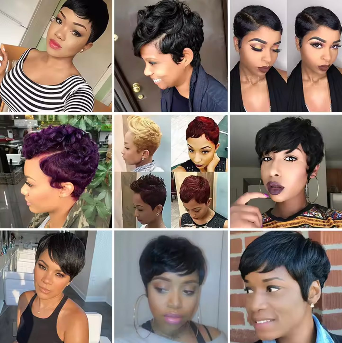 Black Short Hair Wig (Copy)