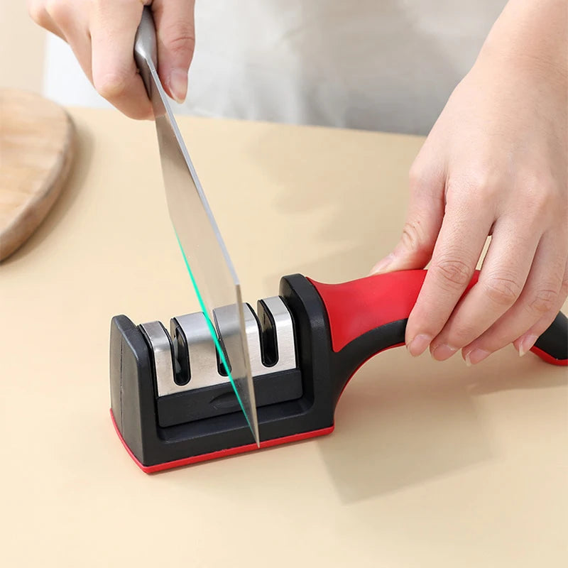 Multi-function 3 Stages Knife Sharpener With Non-slip Base