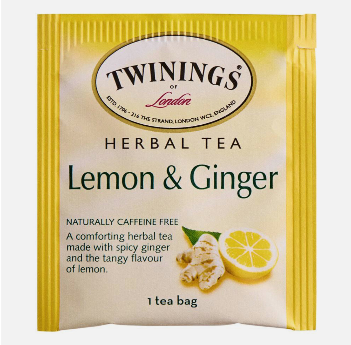 Lemon & ginger herbal tea 100 bags