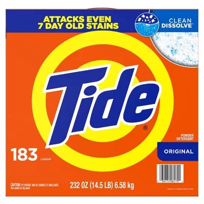 Tide powder detergent