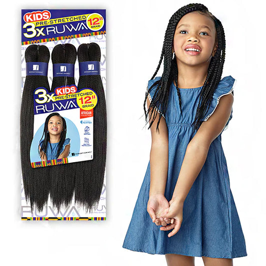 Synthetic Braid - 3X RUWA PRE STRETCHED BRAID 12 (KIDS)