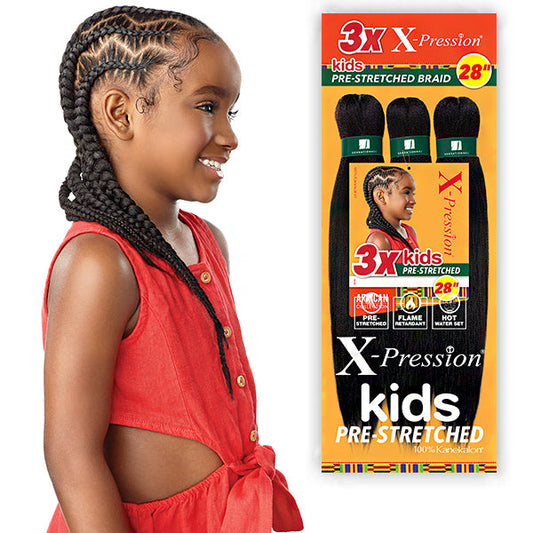 Synthetic Braid - 3X X PRESSION PRE-STRETCHED BRAID 28 (KIDS)