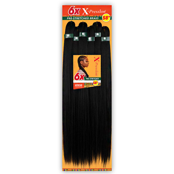 Synthetic Braid - 6X X Pression PRE STRETCHED BRAID 58