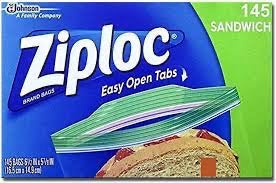 Zip loc bag 145 bags (6.5 in x 5.9 in)